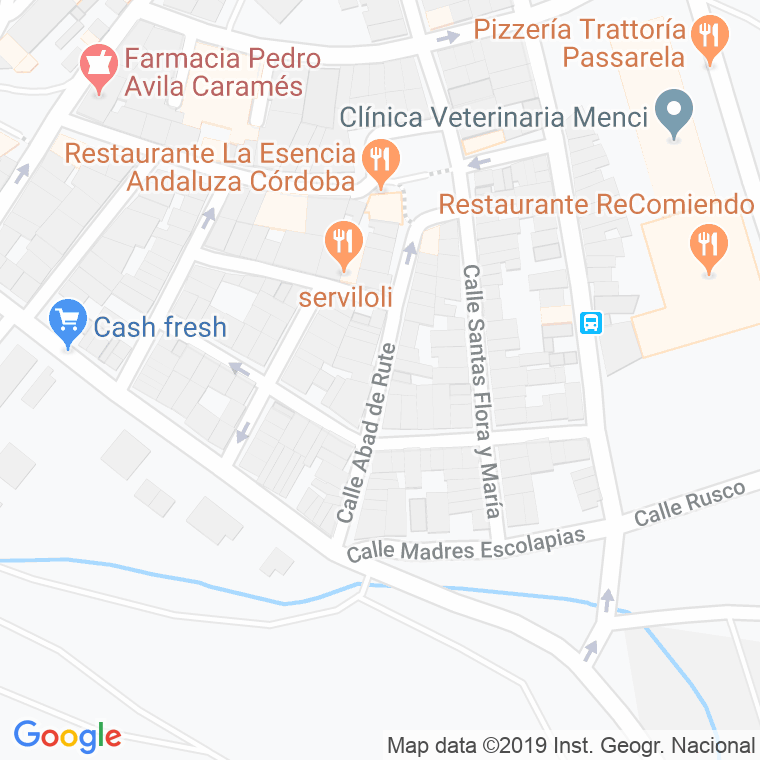 Código Postal calle Abad De Rute en Córdoba