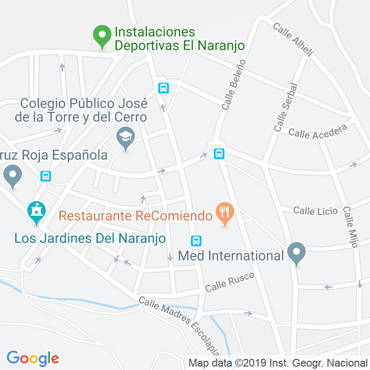 Código Postal calle Dean Francisco Xavier en Córdoba