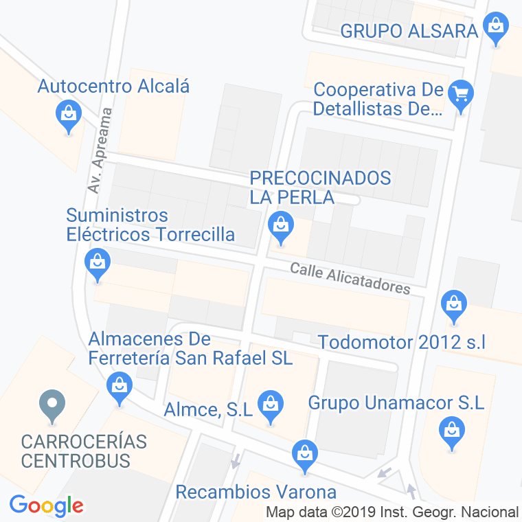 Código Postal calle Alicatadores en Córdoba
