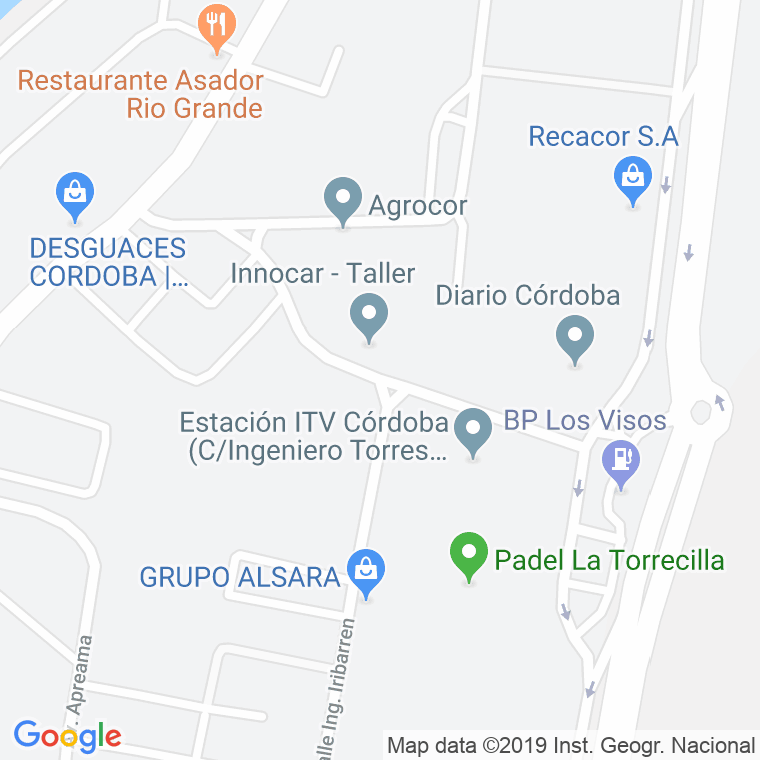 Código Postal calle Ingeniero Torres Quevedo en Córdoba