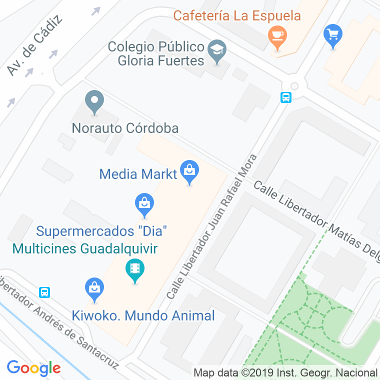 Código Postal calle Libertador Matias Delgado en Córdoba