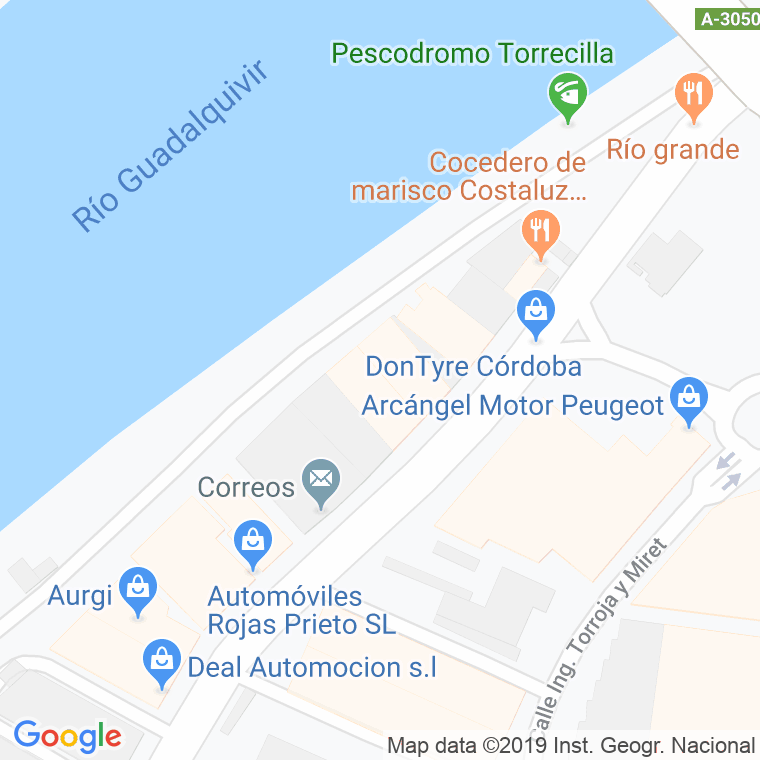 Código Postal calle Poligono Torrecilla en Córdoba