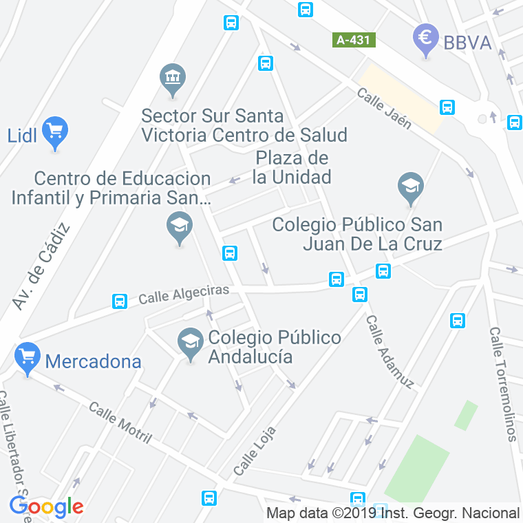 Código Postal calle Rute, De, acera en Córdoba
