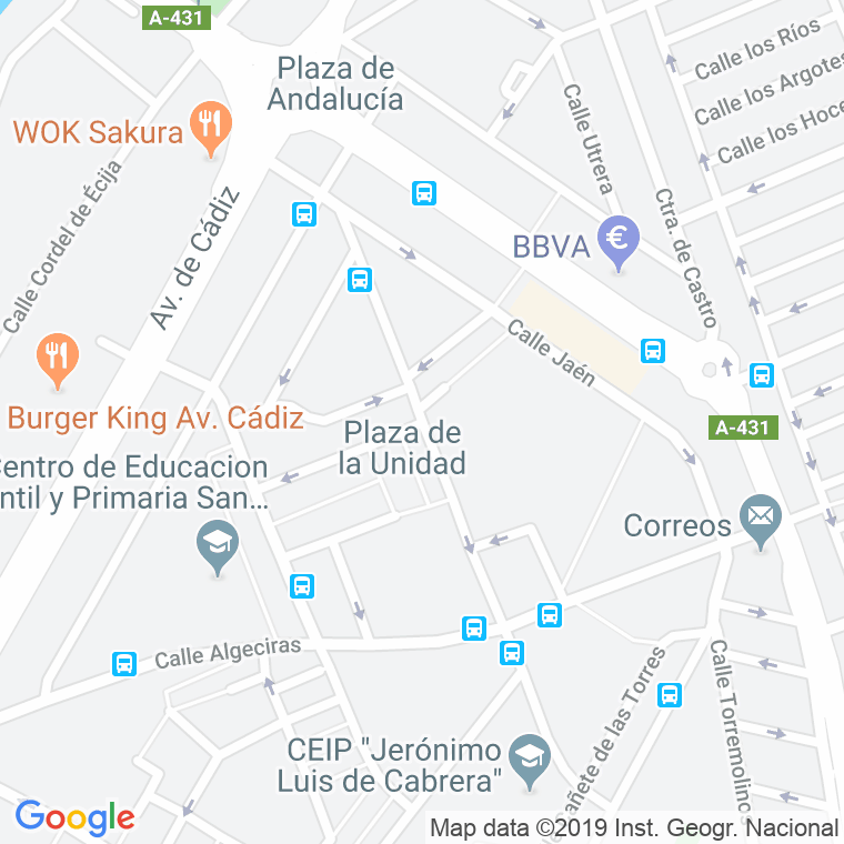 Código Postal calle Ubeda en Córdoba