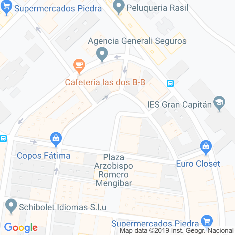 Código Postal calle Amanecer De Fatima, plaza en Córdoba