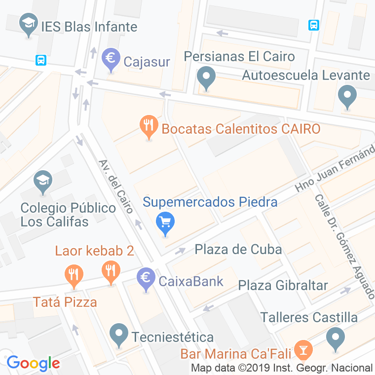 Código Postal calle Antonio Fernandez 'Fosforito' en Córdoba