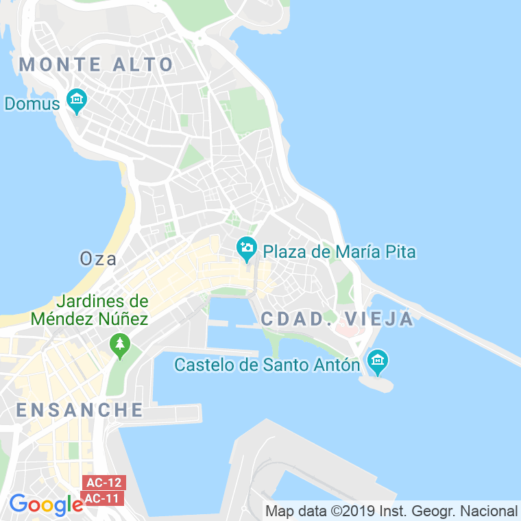Código Postal calle Marina, avenida (Impares Del 1 Al 23)  (Pares Del 2 Al 22) en A Coruña