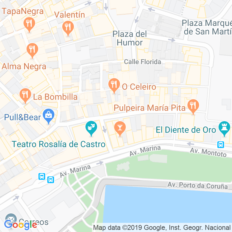 Código Postal calle Riego De Agua en A Coruña