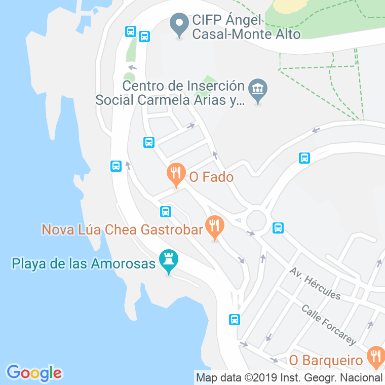 Código Postal calle Circunvalacion, carretera en A Coruña