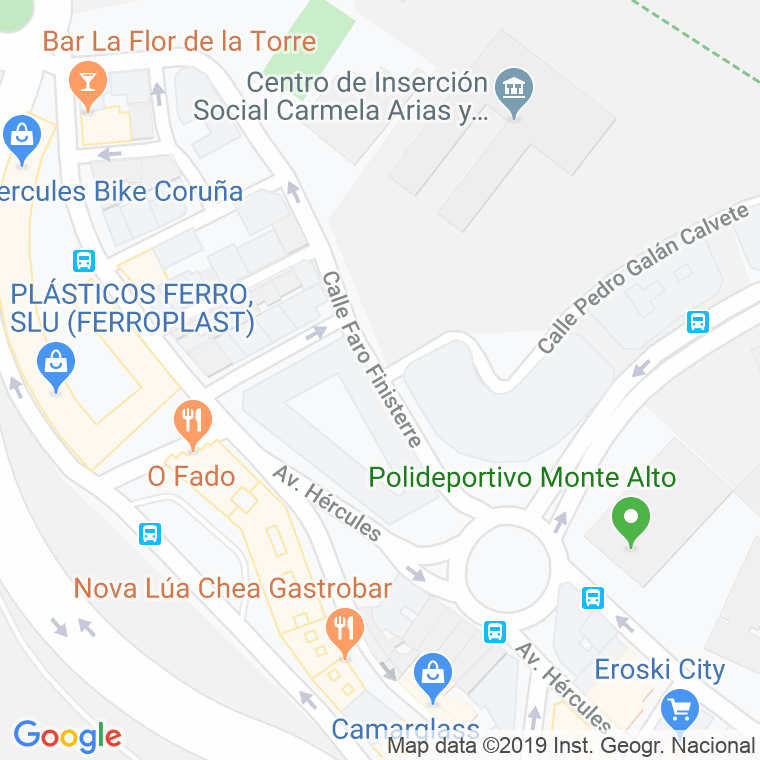 Código Postal calle Faro Finisterre en A Coruña