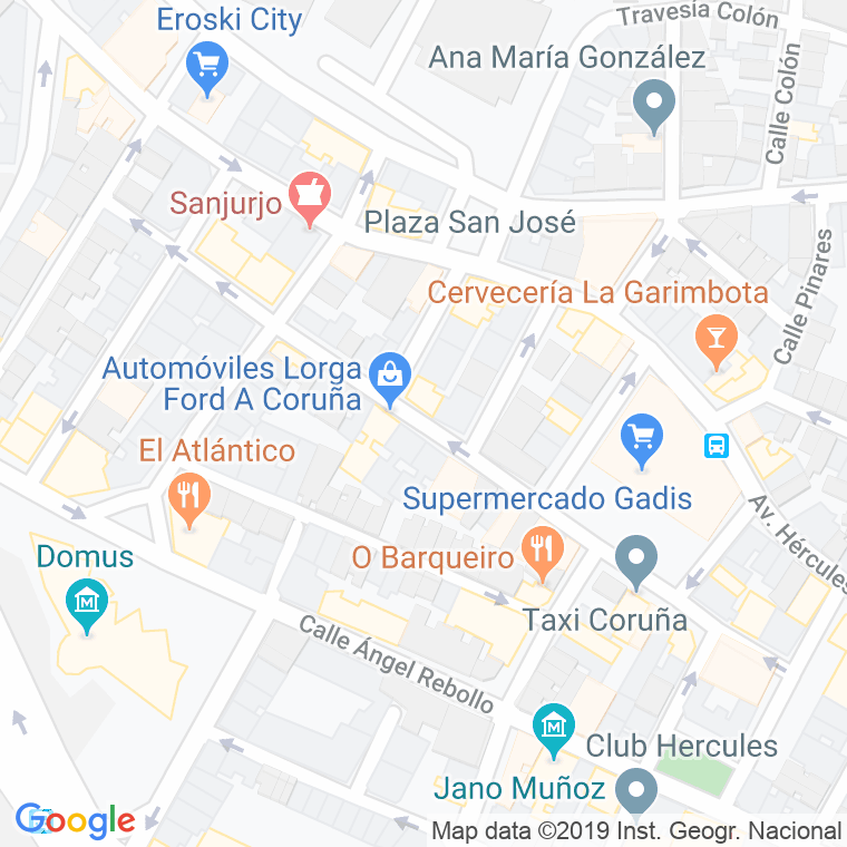 Código Postal calle Forcarey, travesia en A Coruña