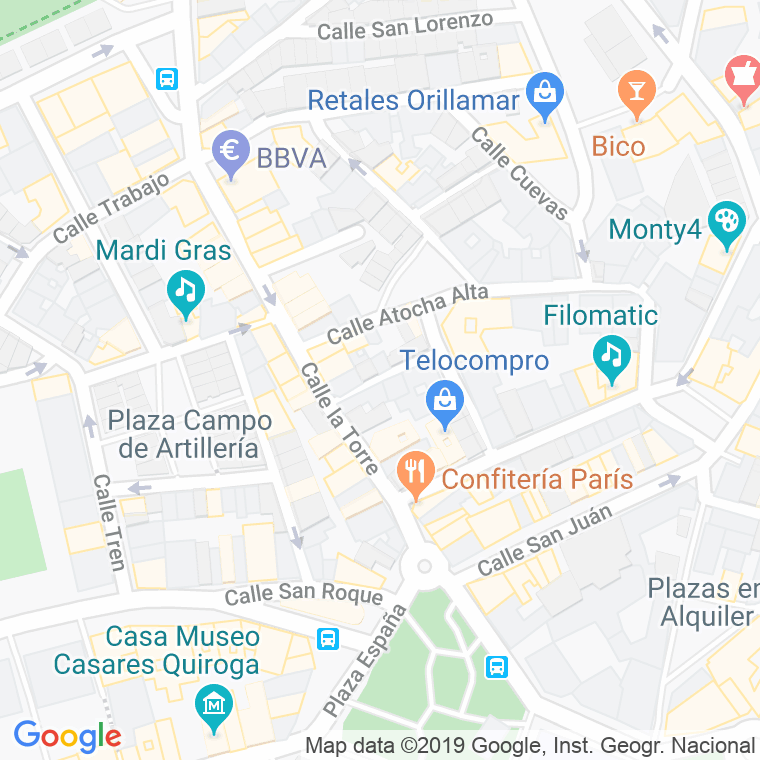 Código Postal calle Garcia, callejon en A Coruña
