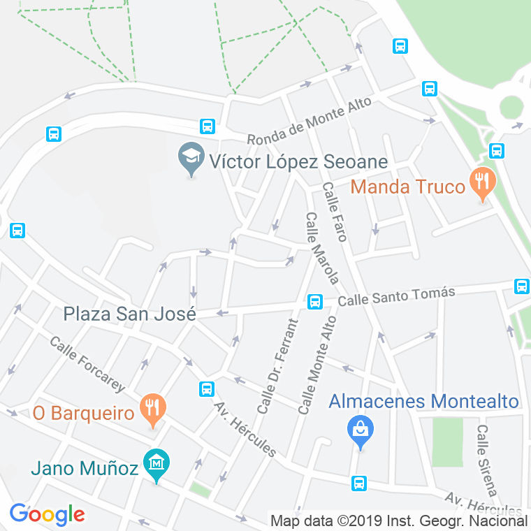 Código Postal calle Oriente en A Coruña