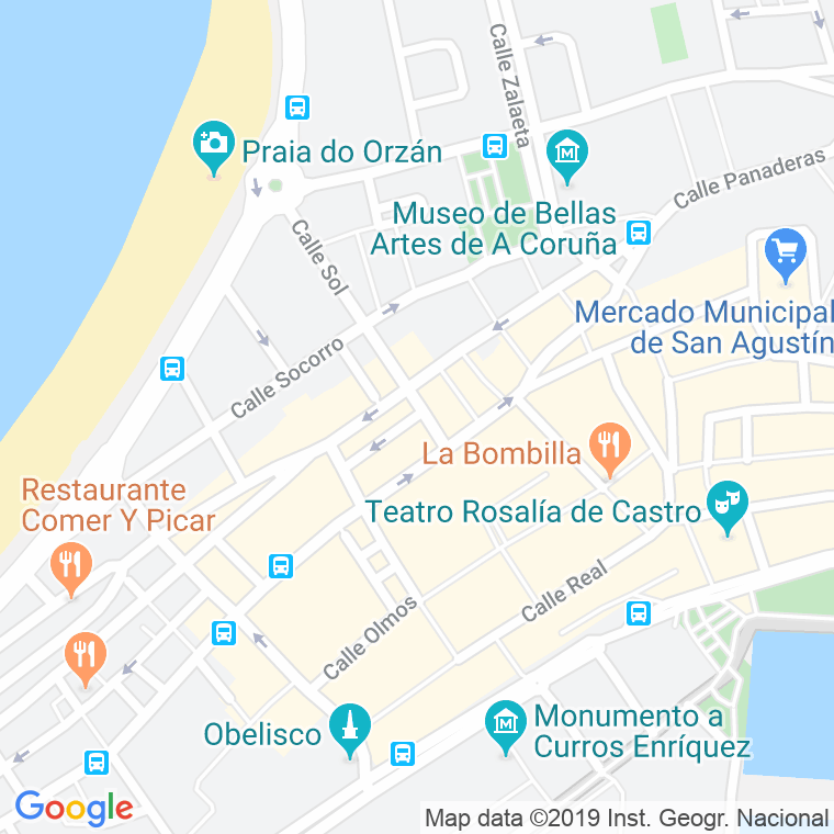 Código Postal calle Boquete De San Andres en A Coruña