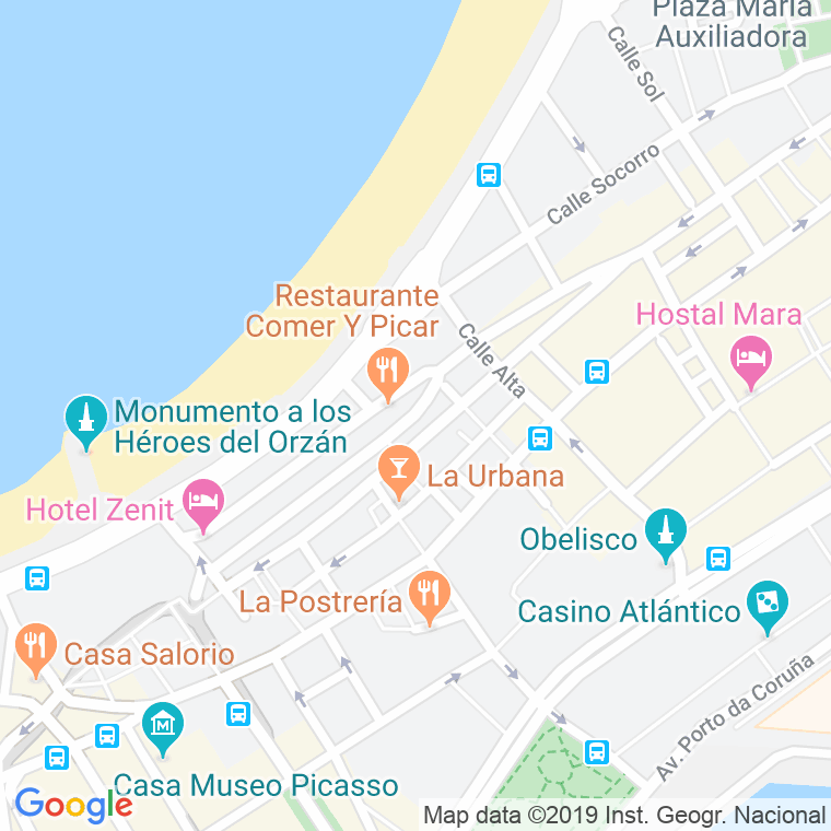 Código Postal calle Cordeleria en A Coruña