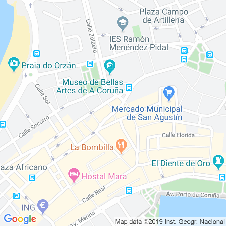 Código Postal calle Estrecha De San Andres, travesia en A Coruña