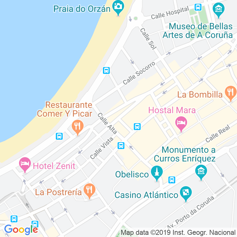 Código Postal calle Orzan, travesia en A Coruña