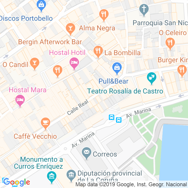 Código Postal calle Real en A Coruña