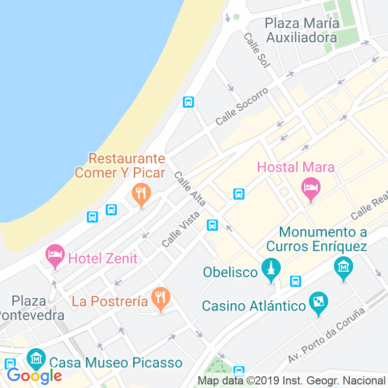Código Postal calle Rua Alta en A Coruña