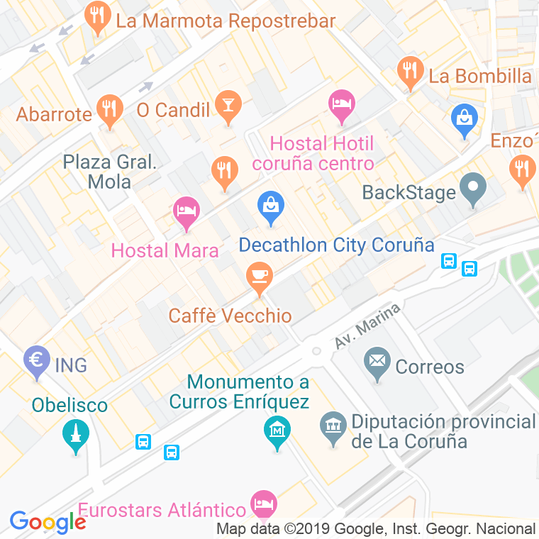 Código Postal calle Vista en A Coruña