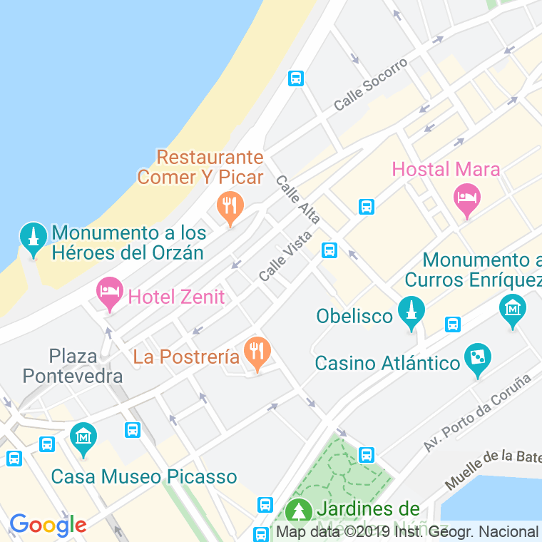 Código Postal calle Vista, travesia en A Coruña