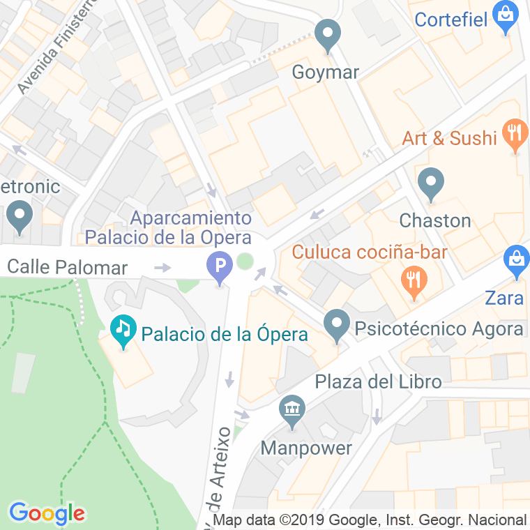 Código Postal calle America, glorieta en A Coruña