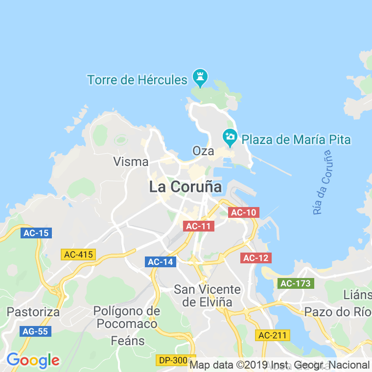Código Postal calle General Espoz Y Mina en A Coruña