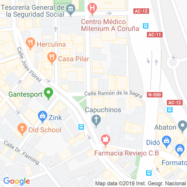 Código Postal calle Ramon De La Sagra en A Coruña