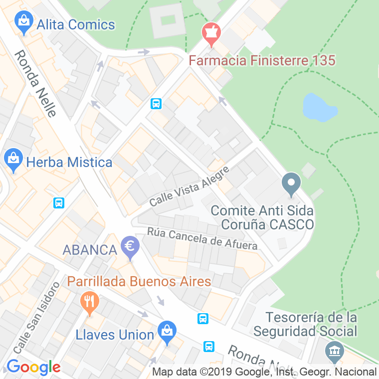 Código Postal calle Vista Alegre en A Coruña