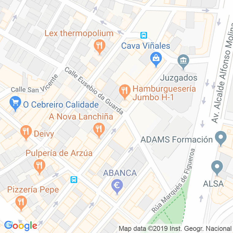 Código Postal calle Eusebio Da Guarda, avenida en A Coruña
