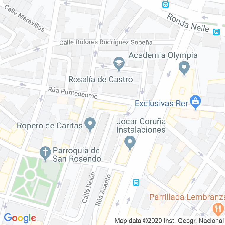 Código Postal calle Nazaret en A Coruña