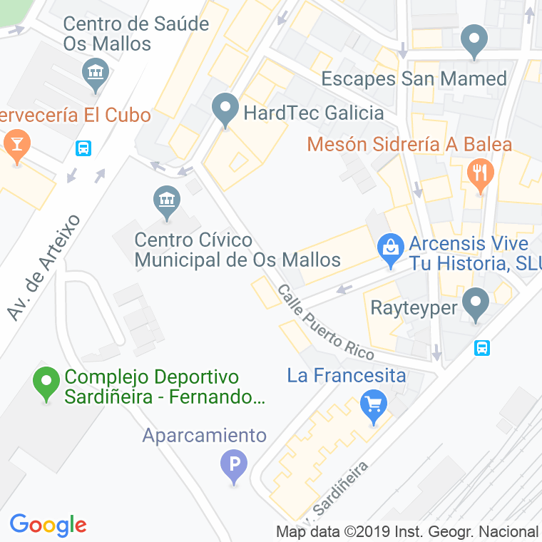 Código Postal calle Puerto Rico en A Coruña