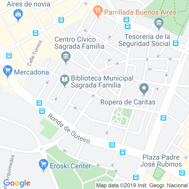 Código Postal calle Sagrada Familia en A Coruña