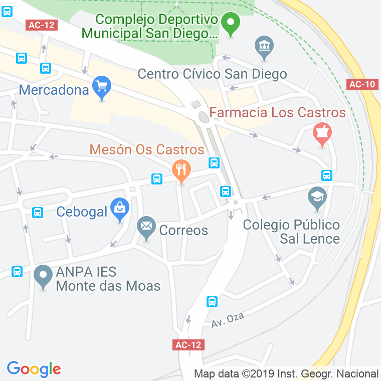Código Postal calle Arzua en A Coruña