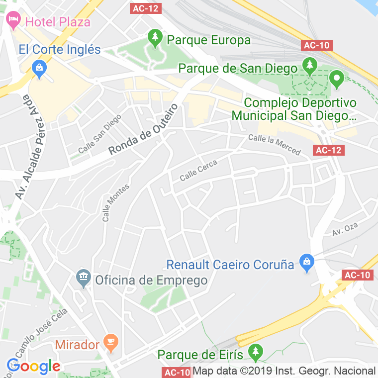 Código Postal calle Caidos, avenida en A Coruña
