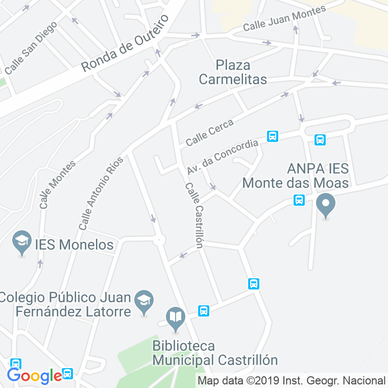 Código Postal calle Castrillon en A Coruña