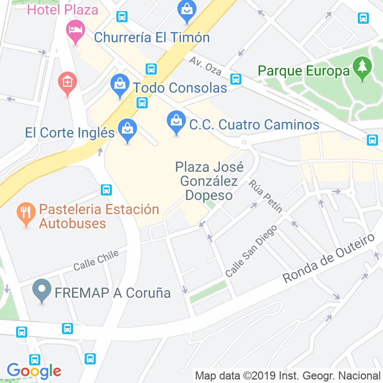 Código Postal calle Jose Gonzalez Dopeso, praza en A Coruña