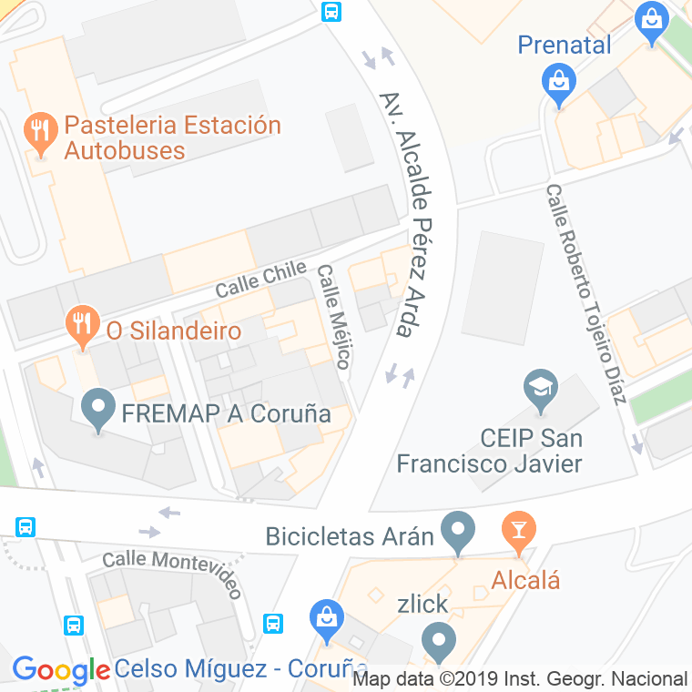 Código Postal calle Mejico en A Coruña
