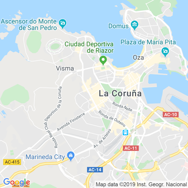 Código Postal calle Orzan (Agra) en A Coruña
