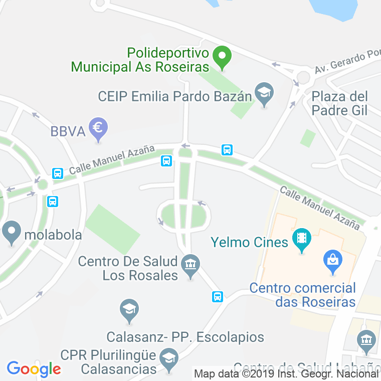 Código Postal calle Alfonso Rodriguez Castelao en A Coruña