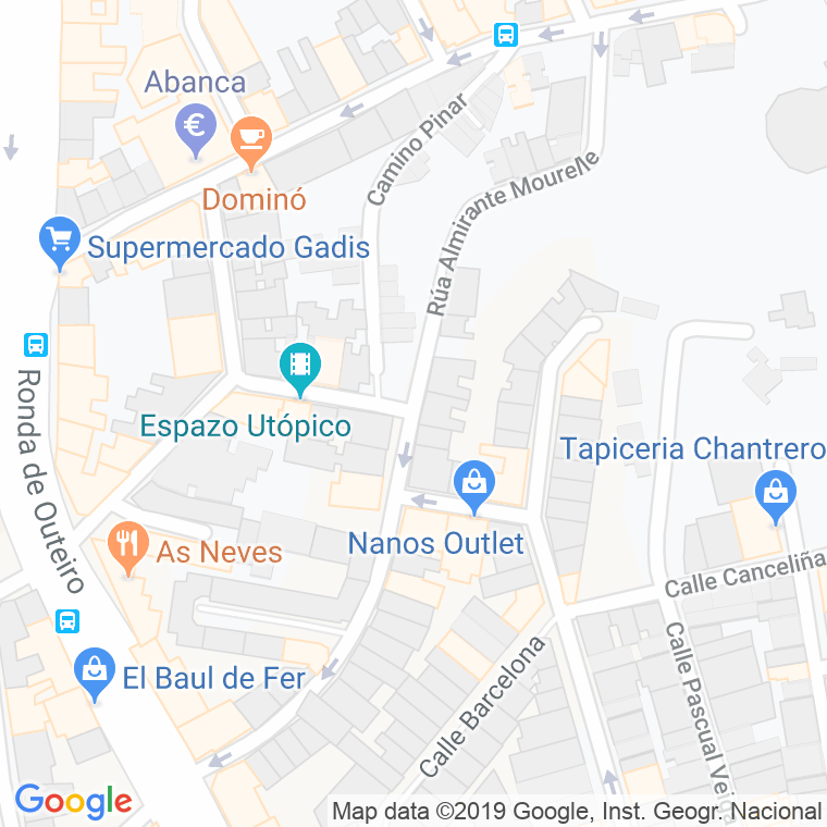 Código Postal calle Almirante Mourelle en A Coruña