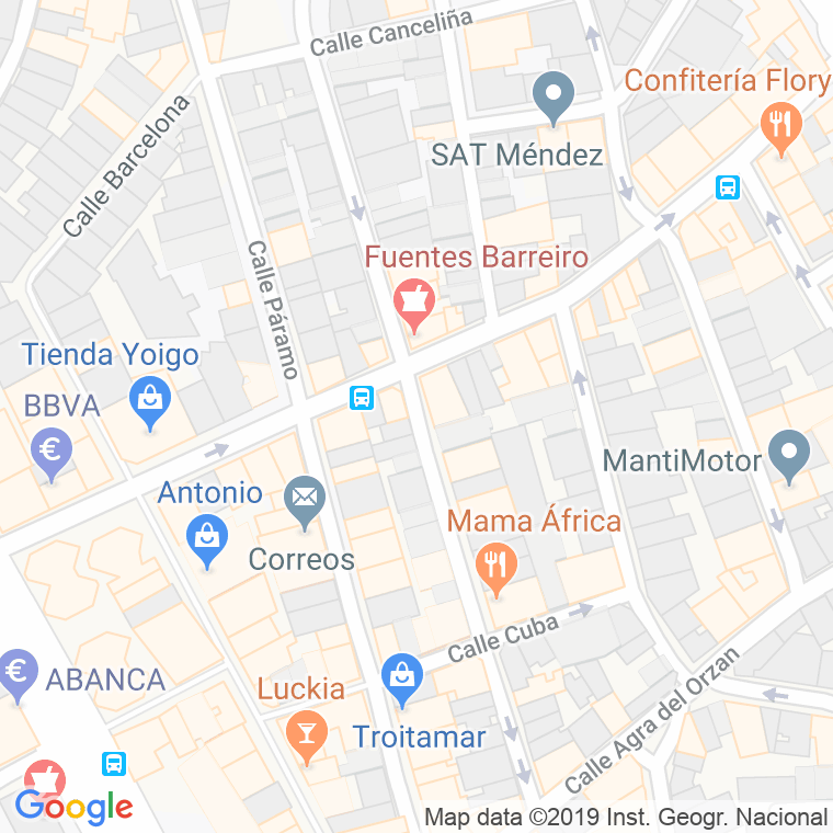 Código Postal calle Pascual Veiga   (Impares Del 41 Al Final)  (Pares Del 34 Al Final) en A Coruña