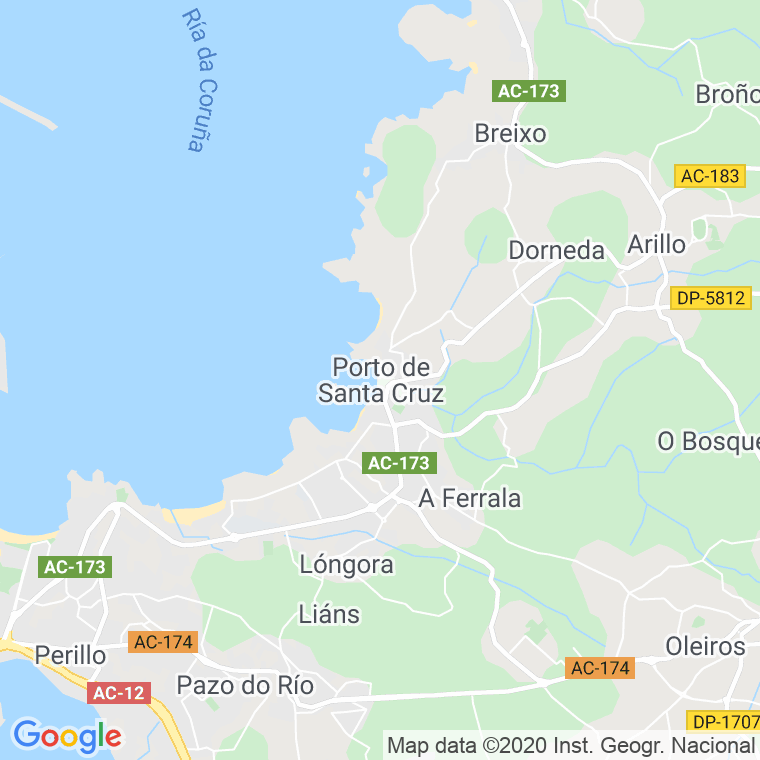 Código Postal de Cubo (Porto Santa Cruz) en Coruña