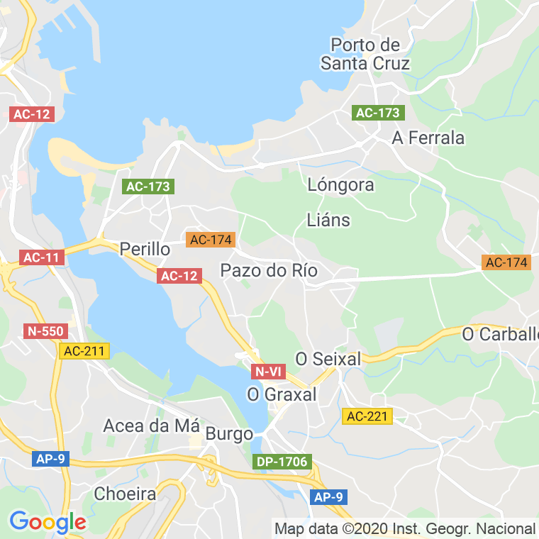 Código Postal de Pazos (Porto Santa Cruz) en Coruña