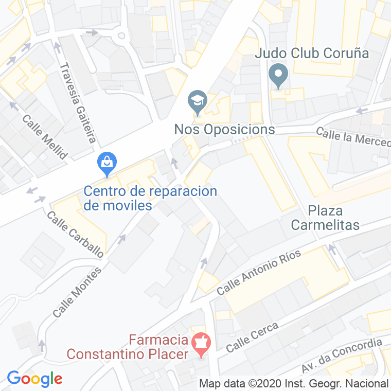 Código Postal de Montiño en Coruña