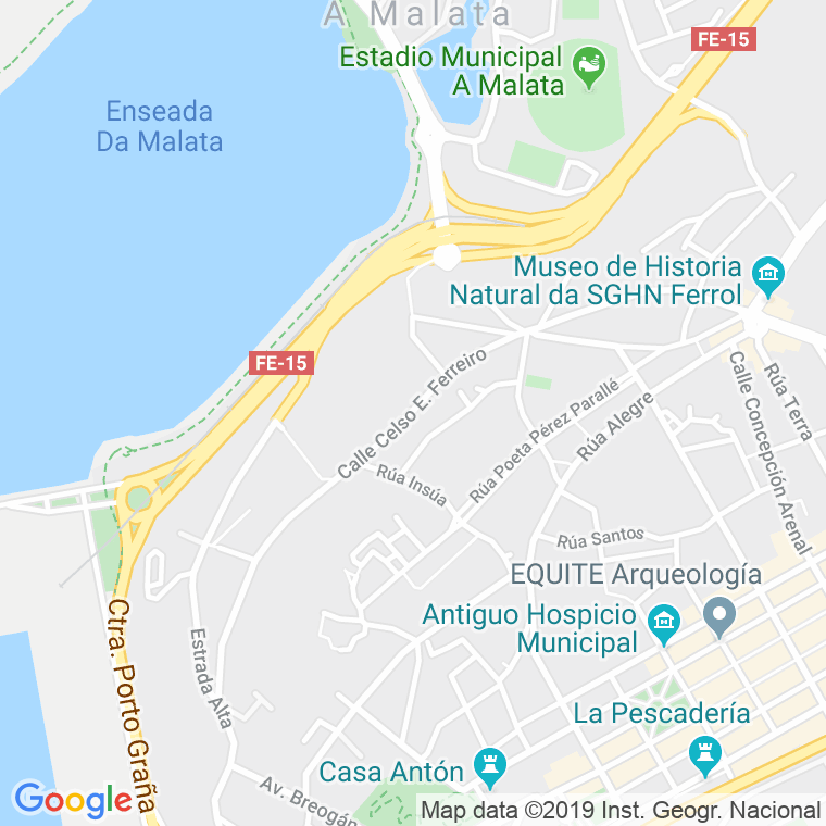 Código Postal calle Celso Emilio Ferreiro en Ferrol