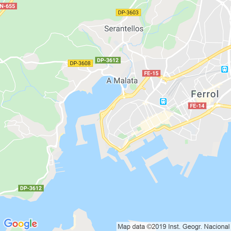 Código Postal calle Coruña, De A   (Impares Del 21 Al Final)  (Pares Del 20 Al Final) en Ferrol