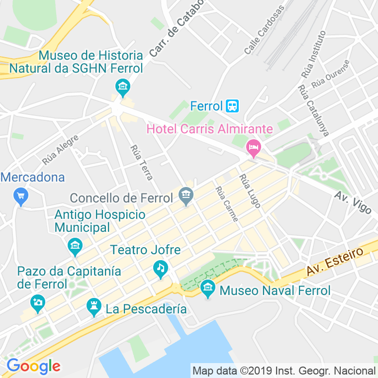 Código Postal calle España, plaza (Impares Del 29 Al Final)  (Pares Del 30 Al Final) en Ferrol
