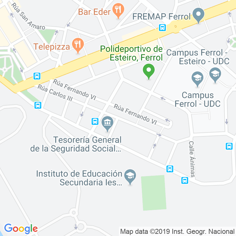 Código Postal calle Carlos Iii en Ferrol
