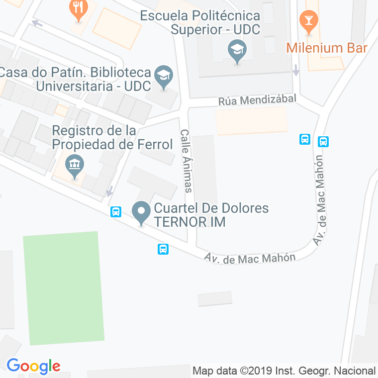 Código Postal calle Colon en Ferrol